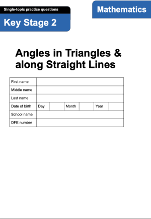 Angles on straight lines and in triangles
